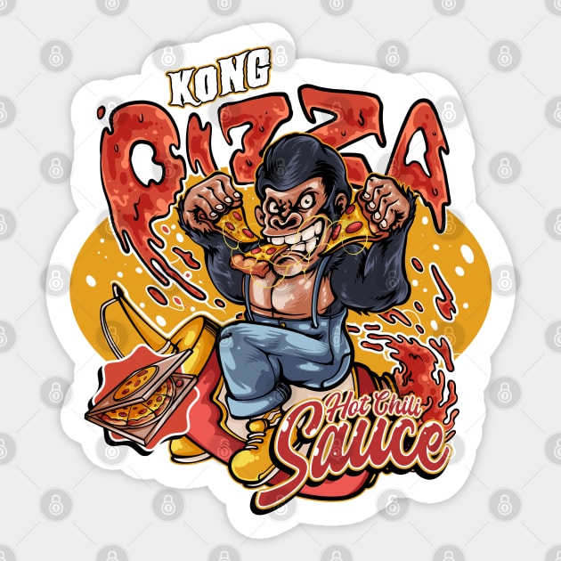 Kong Pizza Hot Chili Sauce Sticker by mmninestd